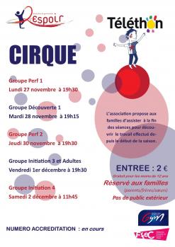 Affiche telethon 2023 cirque