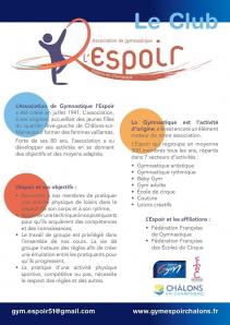 Espoir presentation du club 08 2020