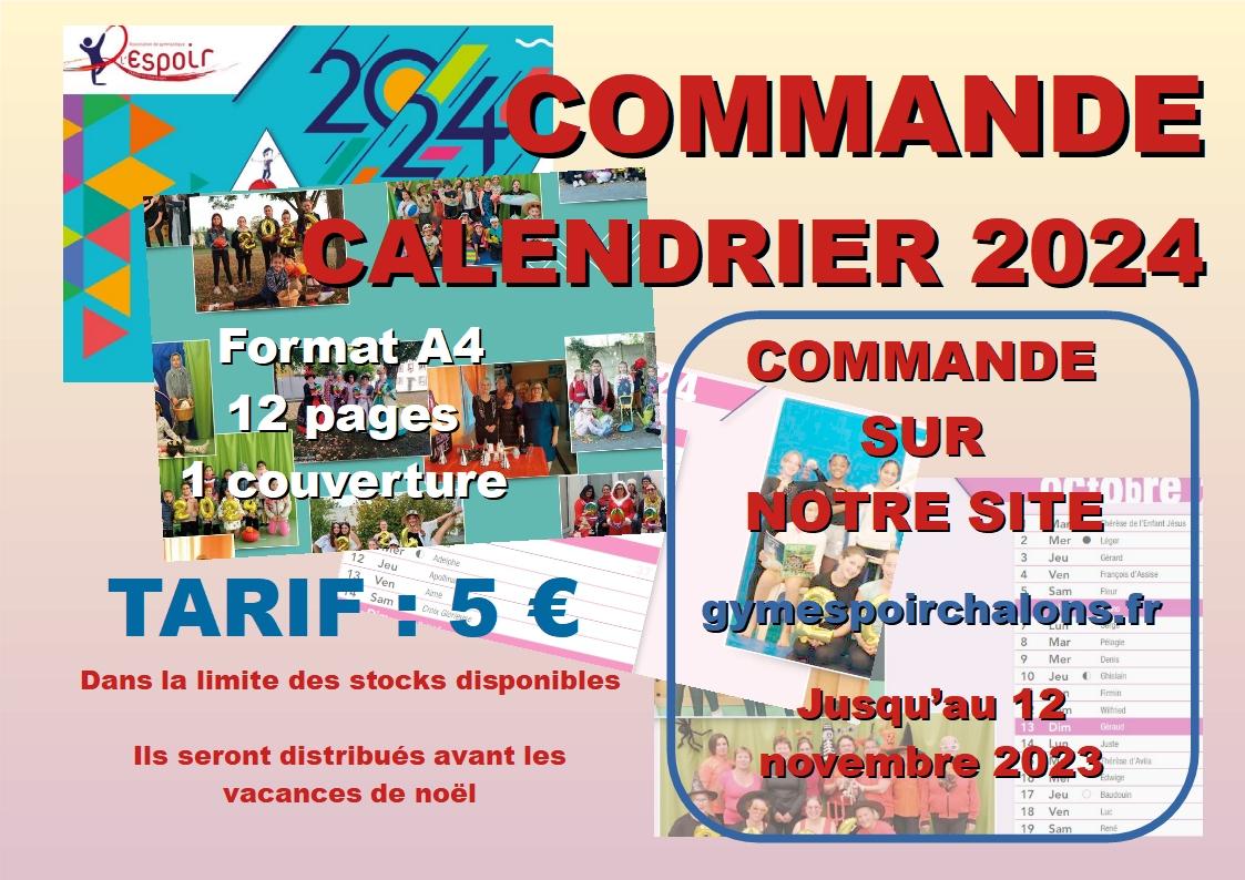 Visuel vente calendrier 2024