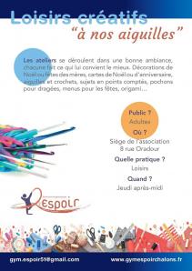 Espoir presentation a nos aiguilles 08 2020