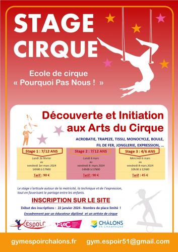 Stage cirque fevrier 2024